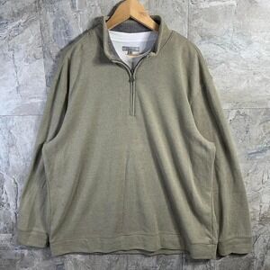 Khaki Method quarter zip sweatshirt Tan  Men's XL